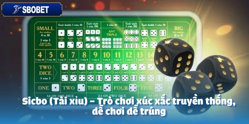 Sicbo là trò chơi xúc xắc truyền thống cực kỳ phổ biến tại WON Casino