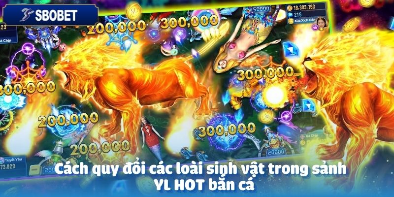 Việc quy đổi các loài sinh vật là phần quan trọng trong sảnh YL HOT bắn cá